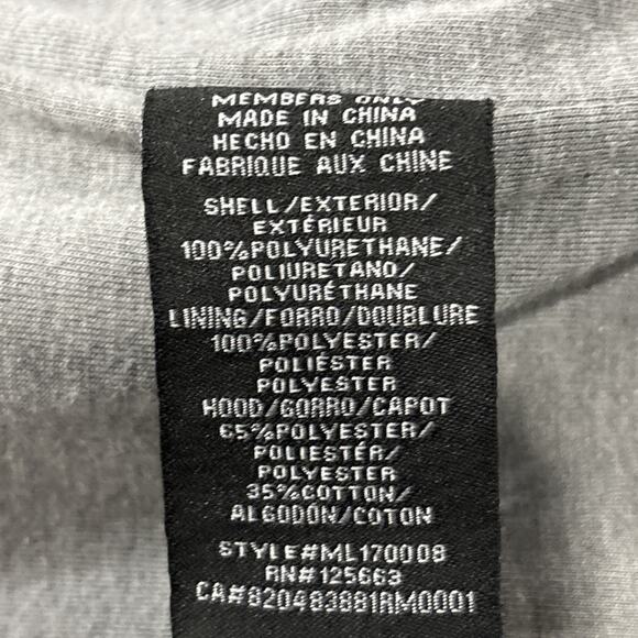 Members Only Size L Black Cropped Faux Leather Thick Pebbled Moto Jacket - Picture 8 of 8